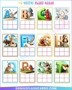 alphabet-recognition-uppercase-letters-birds-blank-worksheet-Flashcards